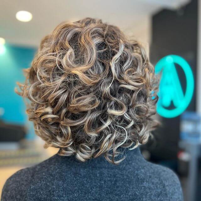 older woman curly bob