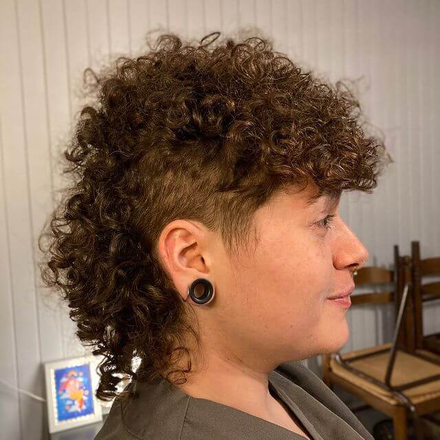 older women curly mullet