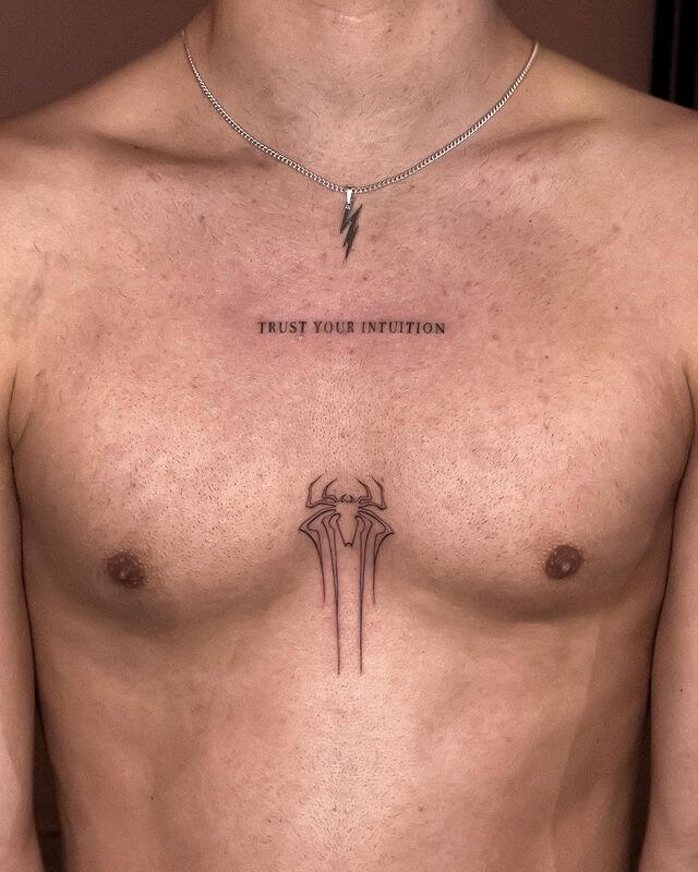 Manly Simple Chest Tattoos for Guys