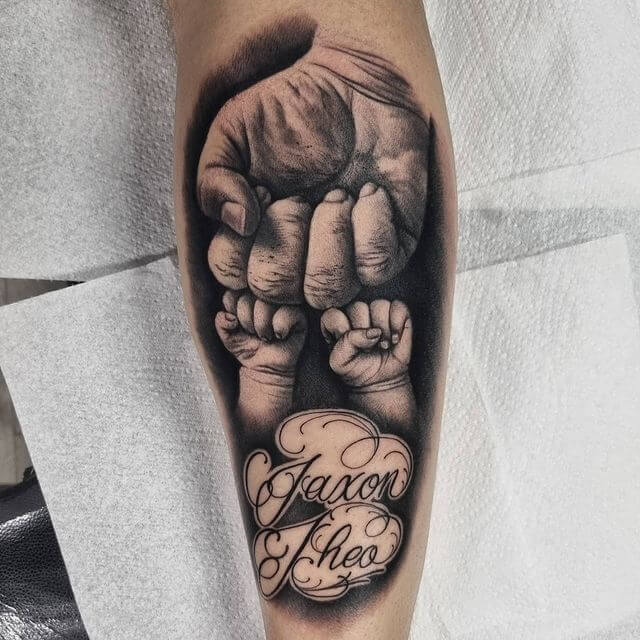Childrens Name Tattoo for Dads