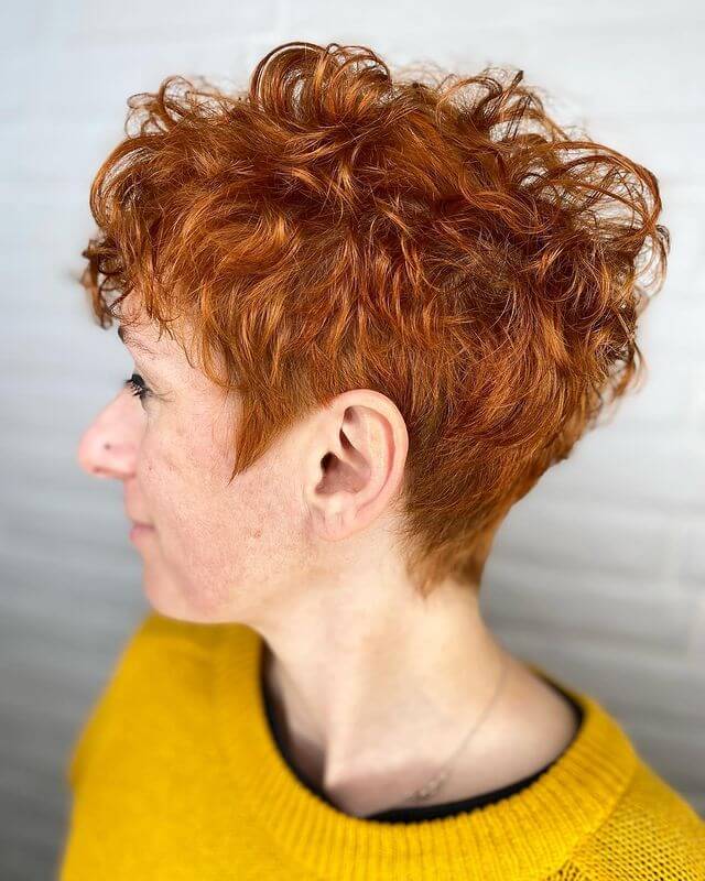 Copper Curly Bowl Cut