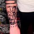 Father son Fist Bump Tattoo