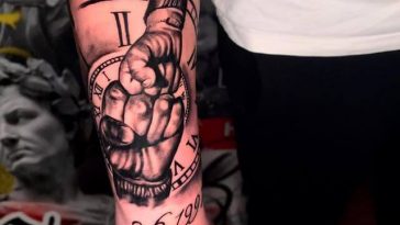 Father son Fist Bump Tattoo