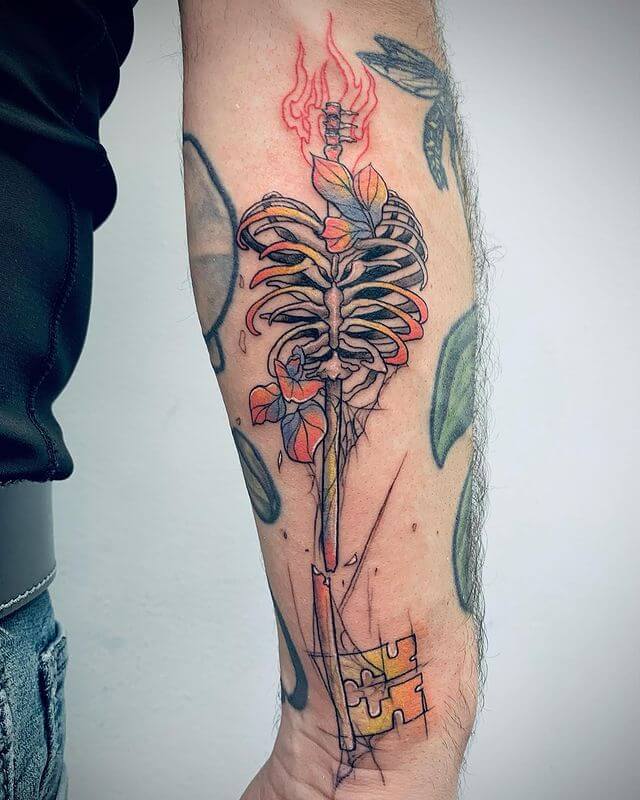 Skeleton Arm Tattoo Designs