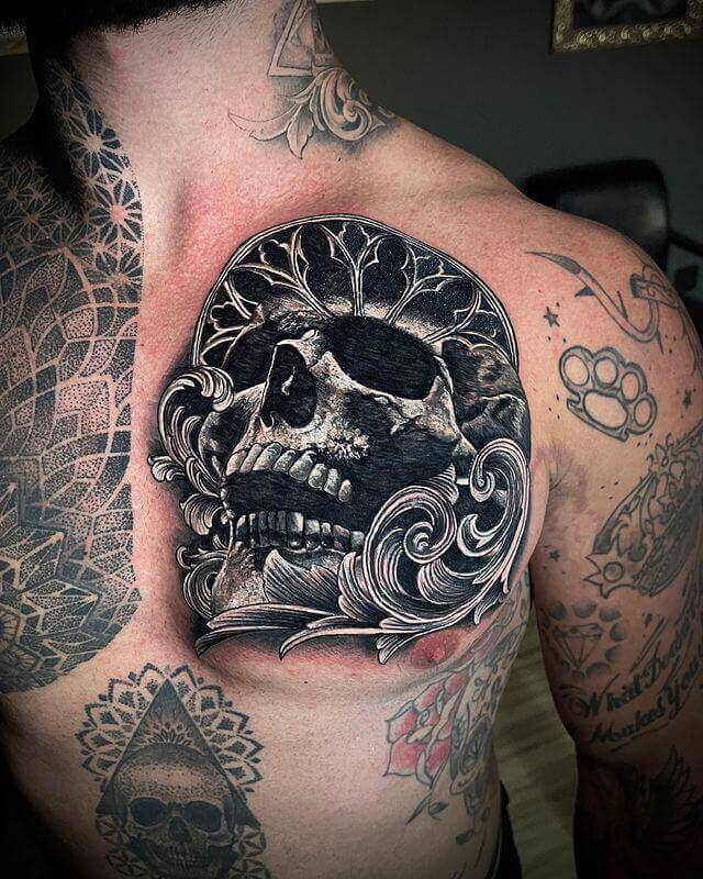 White Ink Skull Tattoos