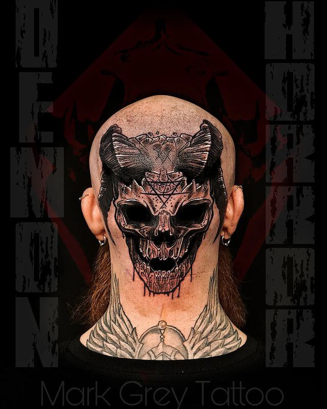 Back of Head Tattoo