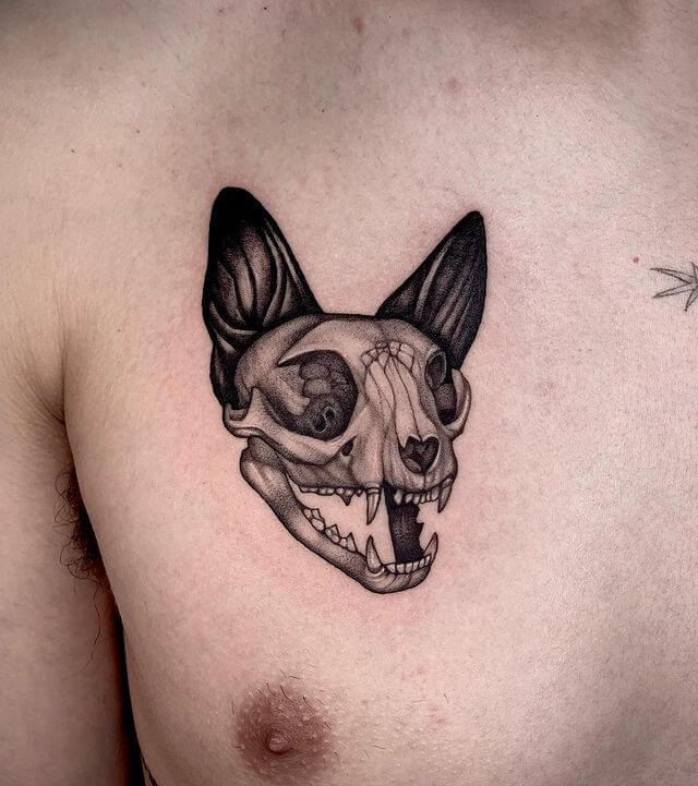 Cat Skull Tattoo