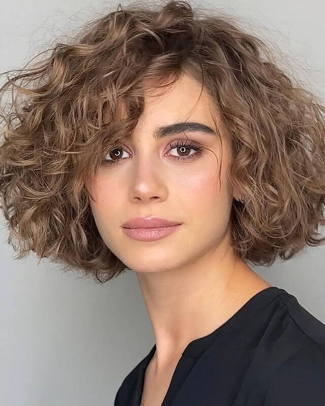 Curly Bob and Curly Bangs