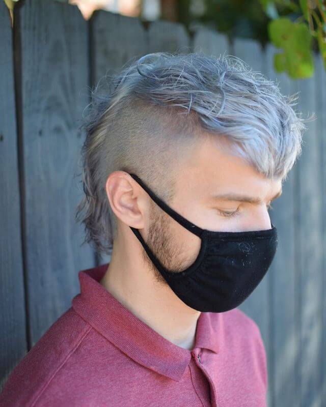 thick hair men short faux hawk mullet