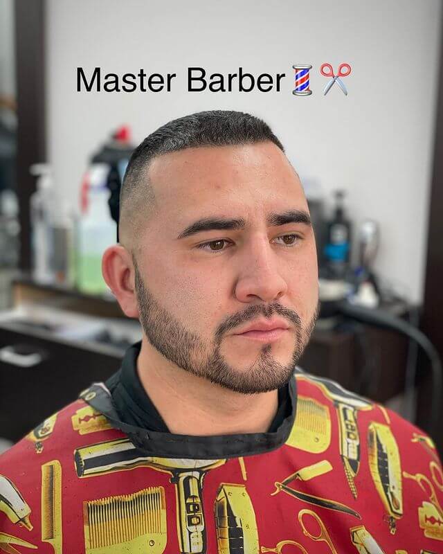 Crew Haircut for Round Face Men