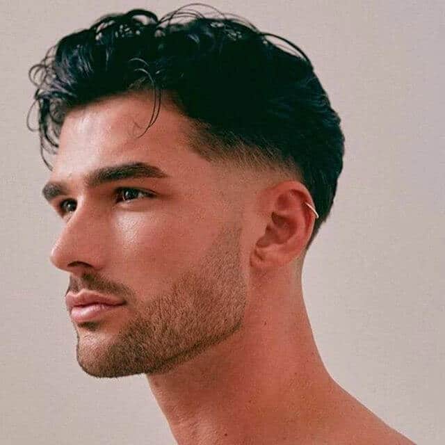 Lineup Haircut With Tousled Wavy Top
