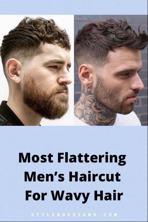 Men's haircut for wavy hair