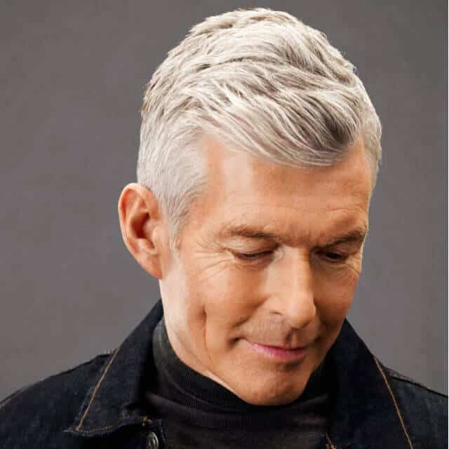 Short Wavy Hairstyle For Grey Hair