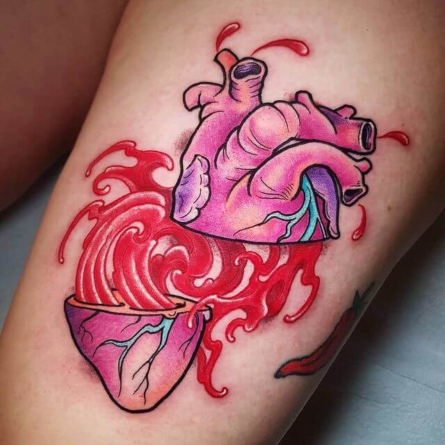 Bleeding Heart Tattoo
