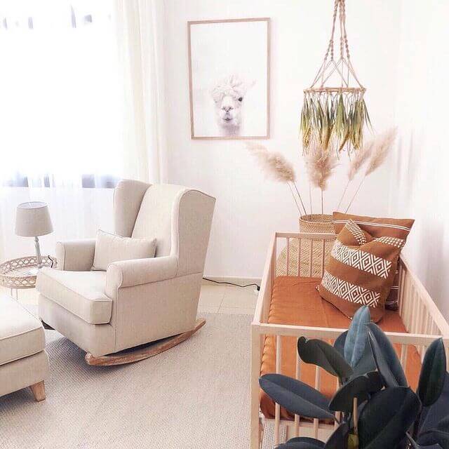 Boho baby room design