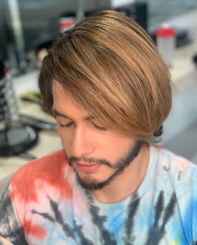 Jaw Length Side Part Hair Designs for Men