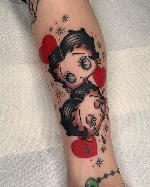 Laugh Now Cry Later Betty Boop Tattoo