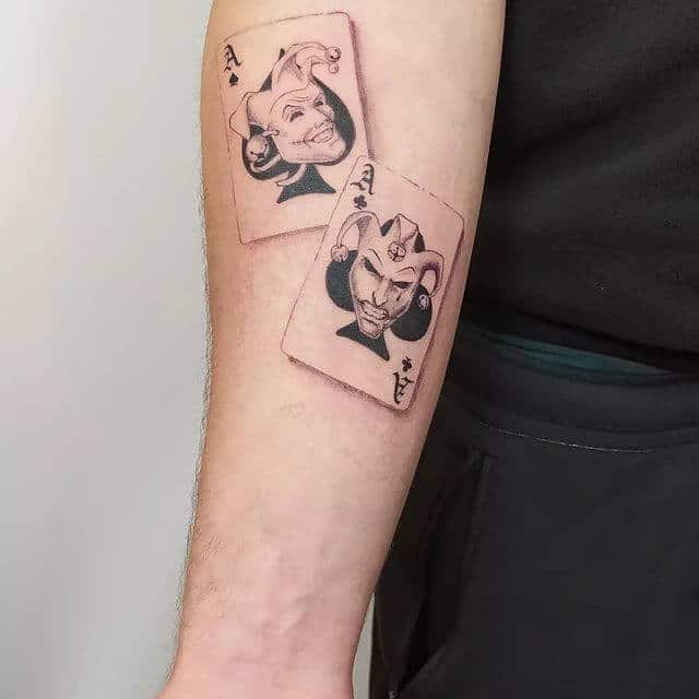 Laugh Now Cry Later Cards Tattoo