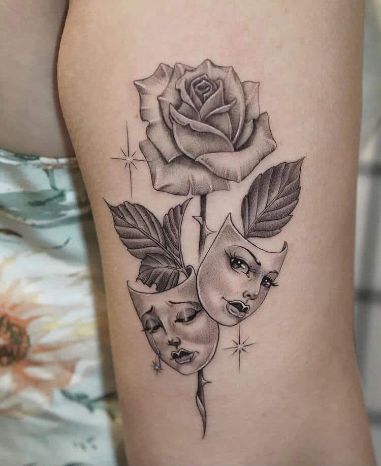 Laugh Now Cry Later Rose Tattoo
