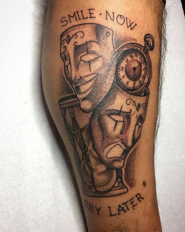 Laugh Now Cry Later Hour Glass Ttattoo