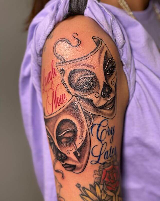 Mask Tattoos With Words