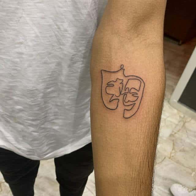 Minimalist Laugh Now Cry Later Tattoo