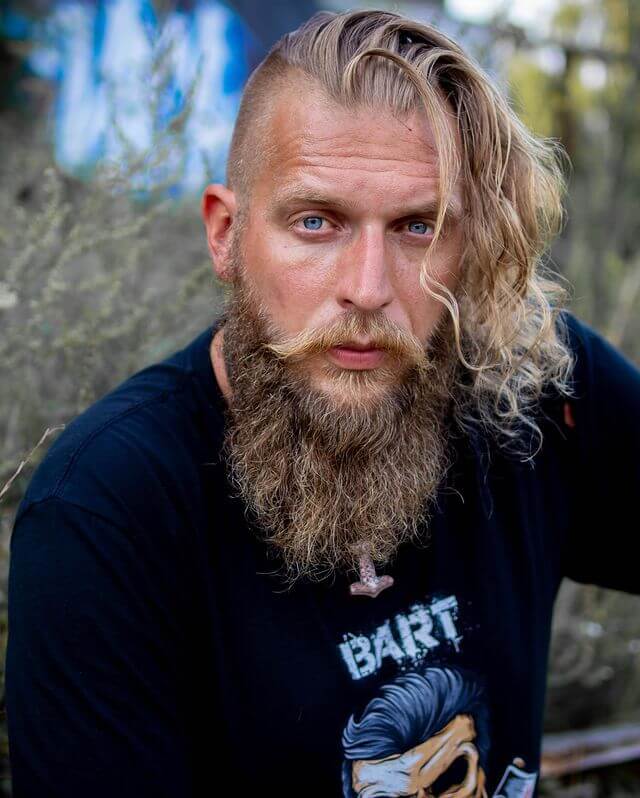 Side Swept Long Hair with Undercut
