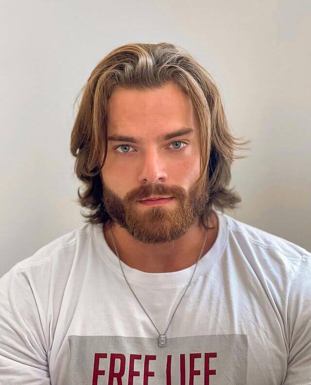 Wavy Men’s Bob Hair and Beard