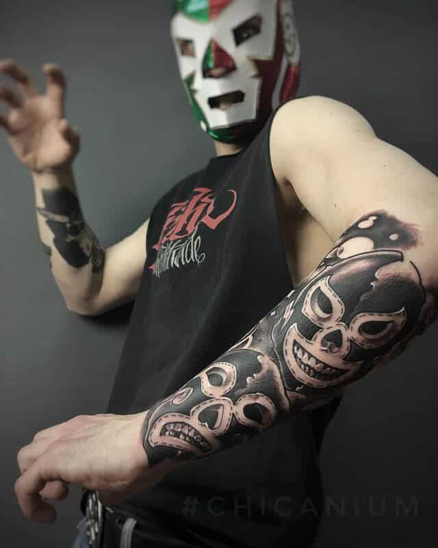 Wrestling Mask Tattoo