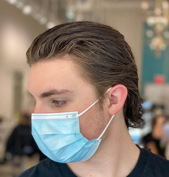 long slick back men's hairstyle