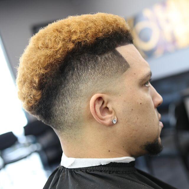 Blonde Highlights Drop Fade
