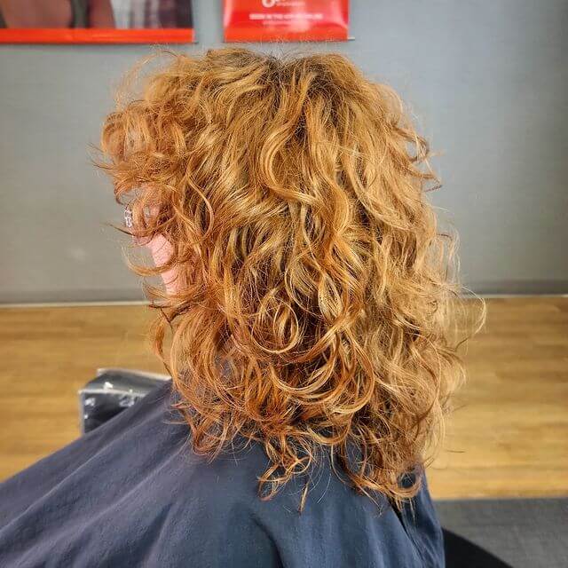 Curly Shag Haircut with Natural Curl Styling