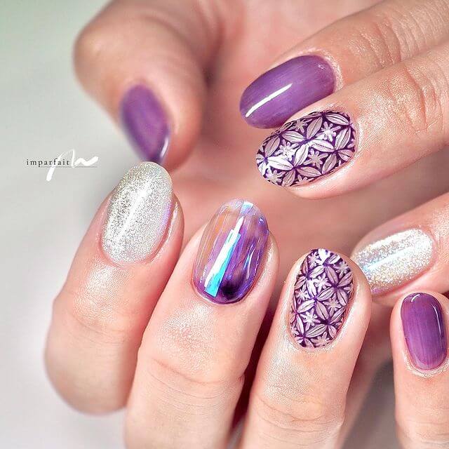 Freestyle Short Purple Nails