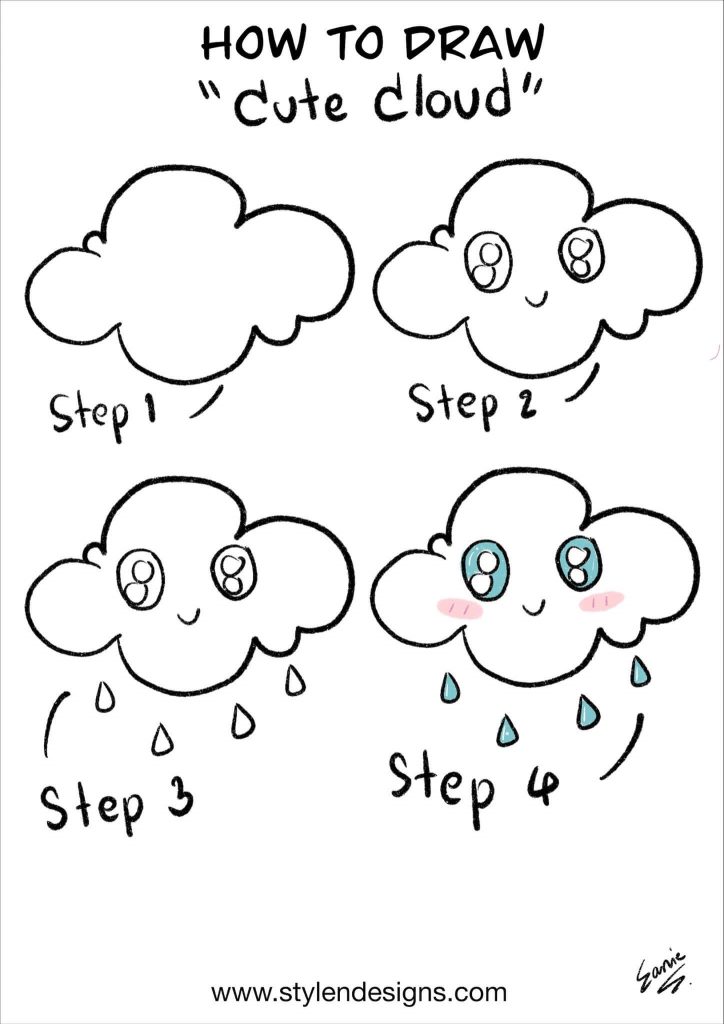 How To Draw A Cute Cloud