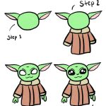 how to draw yoda