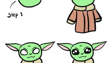 how to draw yoda