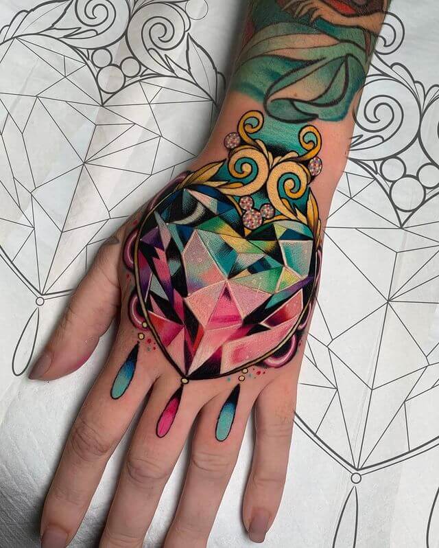 Jewel hand Tattoo
