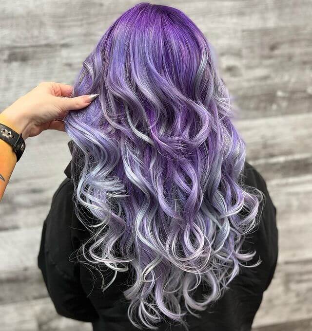 Purpler and grey hair color