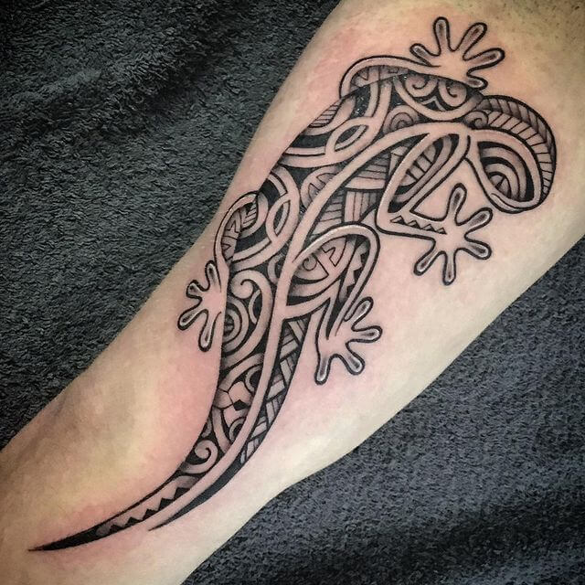 Maori Lizard Tattoo