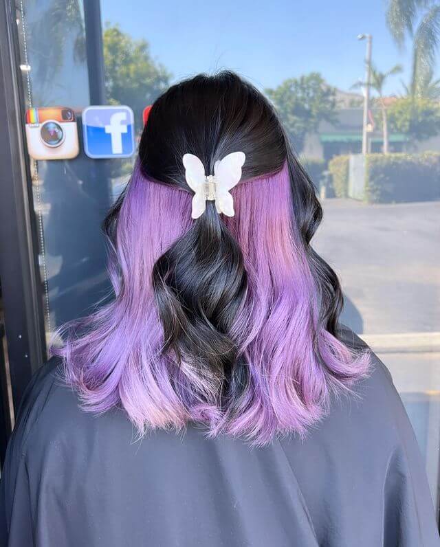 peek a boo lavender hair