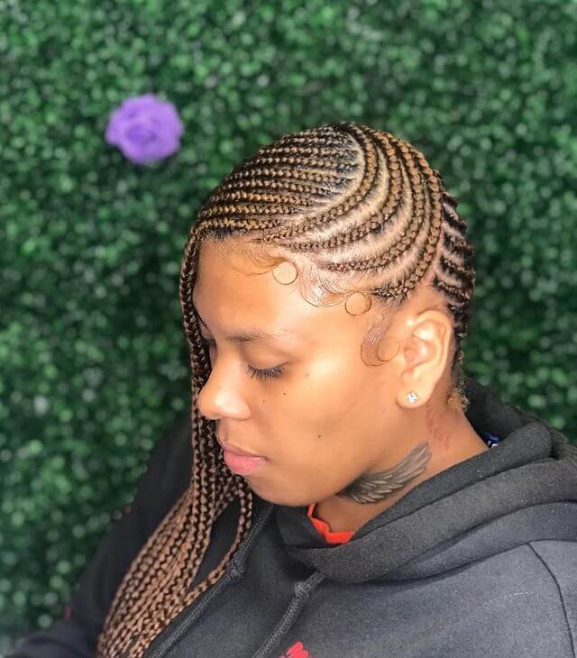 Side Tribal Braids