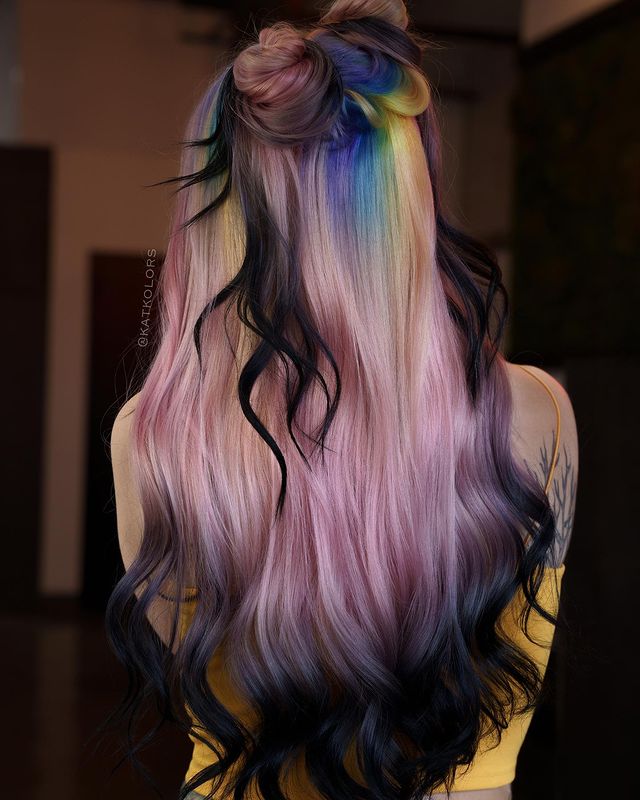 Spooky hair with purple lavender