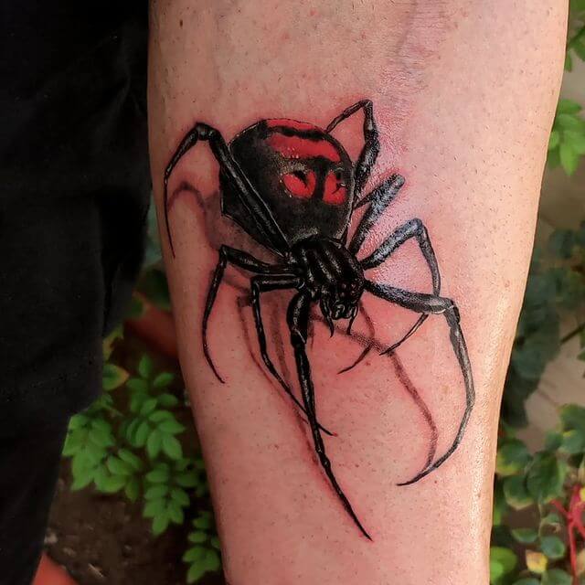 black widow tattoo for men