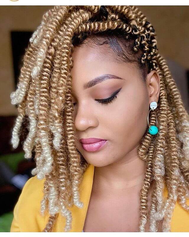 Blonde Twist hairstyle