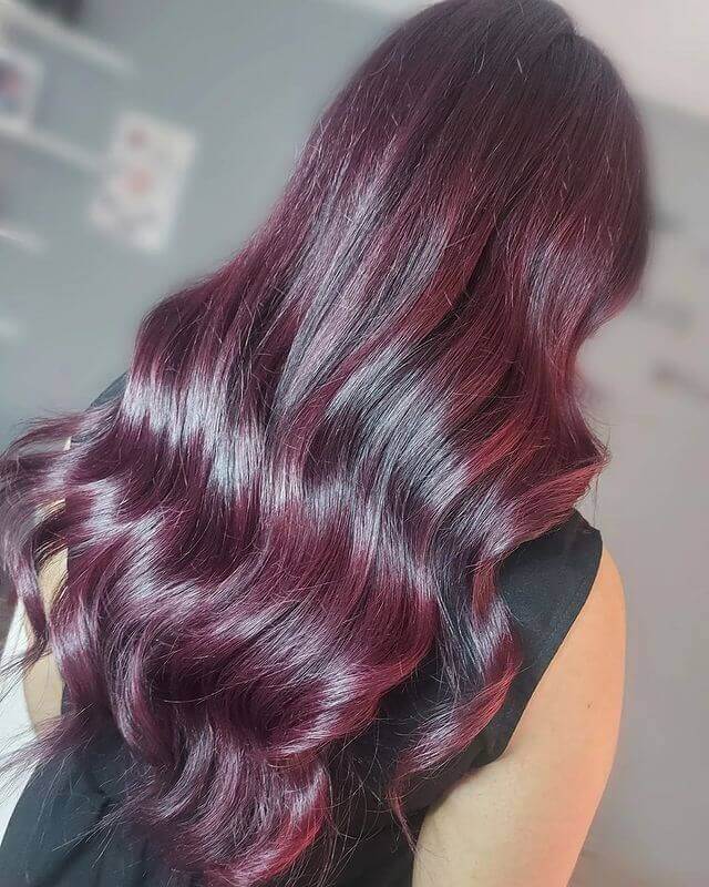 red wine balayage