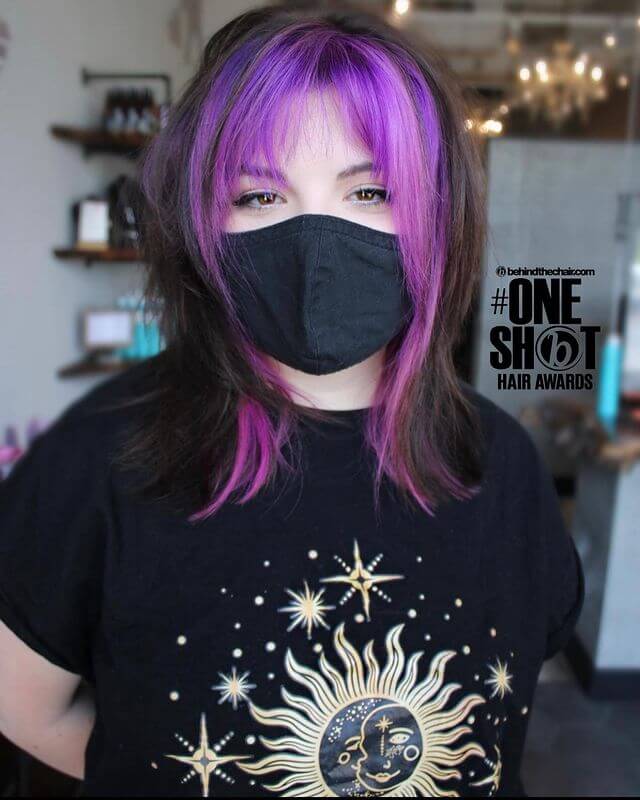 Lavender bangs