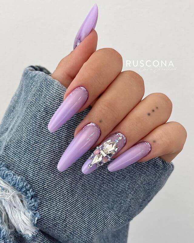 Pastel Purple Nails