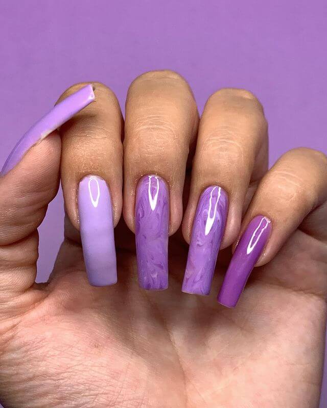 Purple Shade Nails