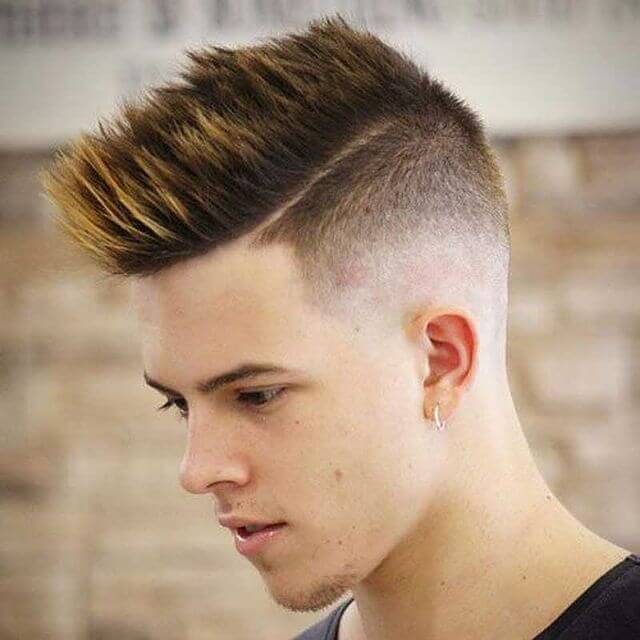 shot faux hawk with frosted tip
