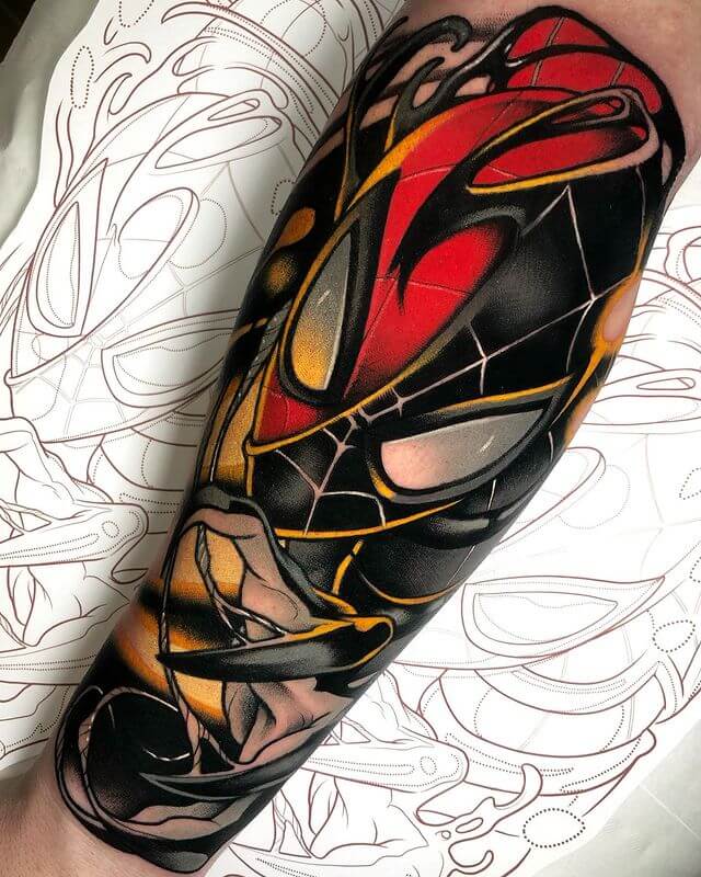 spider man tattoo